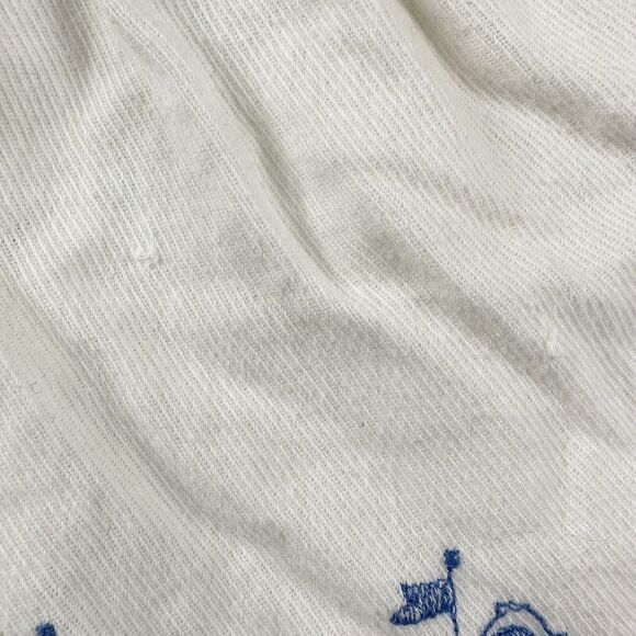 Carters Vintage Baby One Year Snap Shirt White Embroidered Girl Danish Clog Boat - Picture 2 of 7